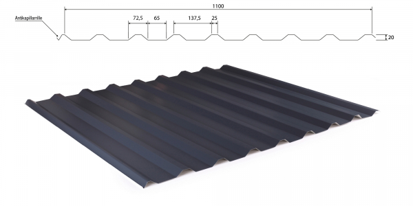 Trapezbleche anthrazit W-20/1100 